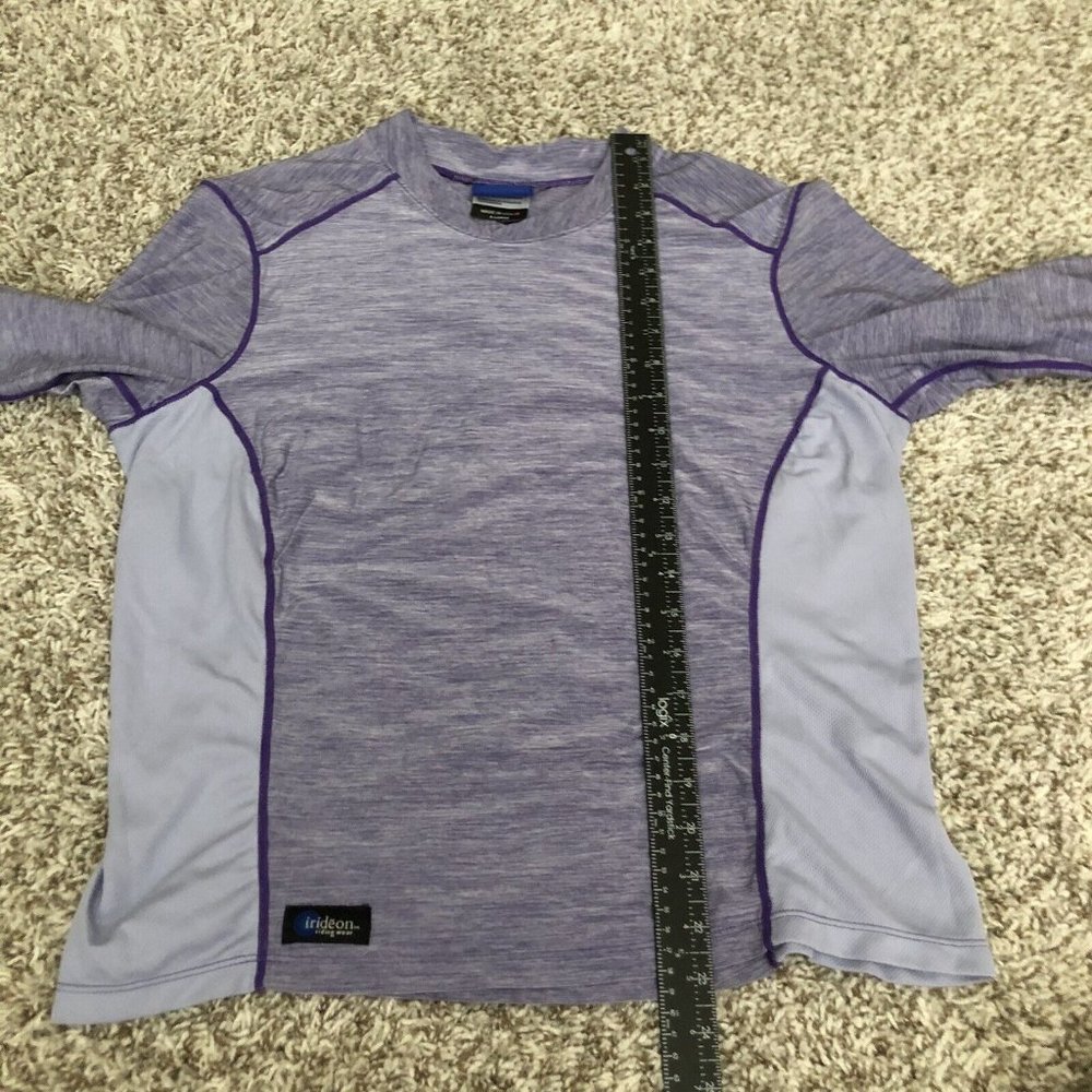 Womens Irideon Riding Wear V Neck Long Sleeve Shirt Purple  Sz XL Vented On Side - Picture 7 of 10